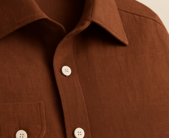 Hemp Cotton shirt - Mocha Brown